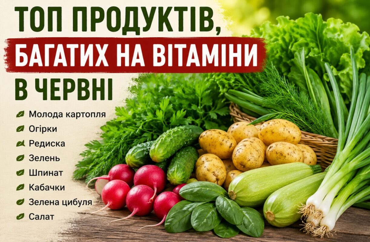 Топ продуктів, багатих на вітаміни в червні: що їсти, щоб відновити сили
